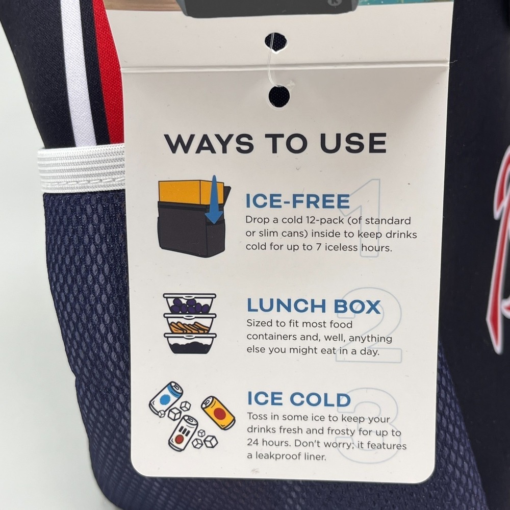 Kanga Braves MLB Brewbox 12-Can Cooler Bag Ice-Free Lunch Cooler NWT - Picture 4 of 16